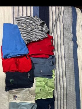 Mixed Casual Tops Lot - Blue, Red, Navy, Green
